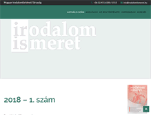 Tablet Screenshot of irodalomismeret.hu